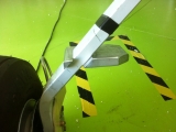 <h5>Cool Tool</h5><p>This is the system I designed to be able to remove the wheel from the landing gear. It is very simple and locks by itself. It takes no room at the tool kit and can be very handy. Of course, somebody has to provide a hydraulic lifter</p>
