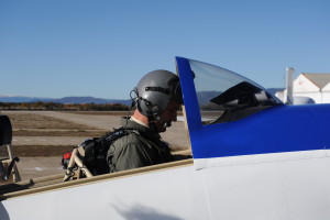 Preparing to take-off on test flight